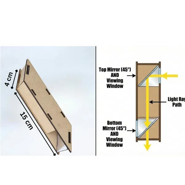 DIY_Periscope_Light_Reflection_Physics_Working_Model_STEM_Educational_Optics_Science_Project_Kit_for_Class_6–12_Students_|_Laws_of_Reflection_Demonstration_School_Science_Exhibition_Model