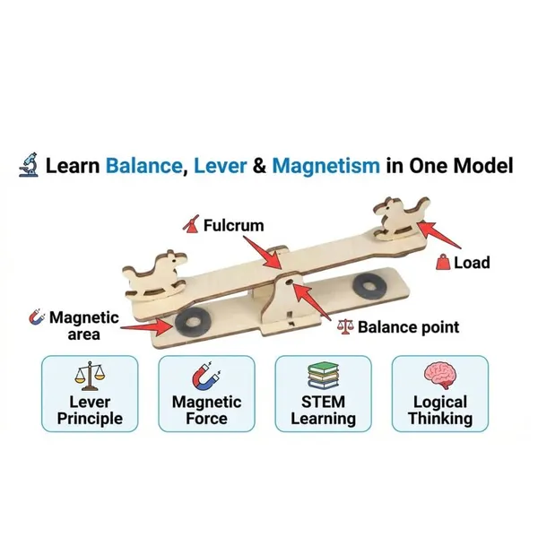 DIY_STEM_Wooden_Magnetic_Seesaw_Educational_Science_Project_Kit_Experiment_with_Magnetism_and_Lever_Principal_Physics_Working_Model_for_Class_6-10_Students
