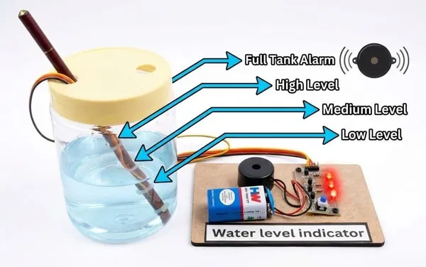 DIY_Water_Level_Indicator_Science_Project_Working_Model_STEM_Educational_Kit_Electronics_Physics_Experiment_for_School_Exhibition_Kids_and_Students_Class_6-12