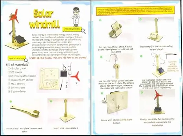 DIY_Windmill_Solar_Panel_Toy_Fan_Science_Project_kit_DC_Motor_Working_Model_Step-by-Step_Assembly_Fun_DIY_Renewable_Energy_Project_Kit