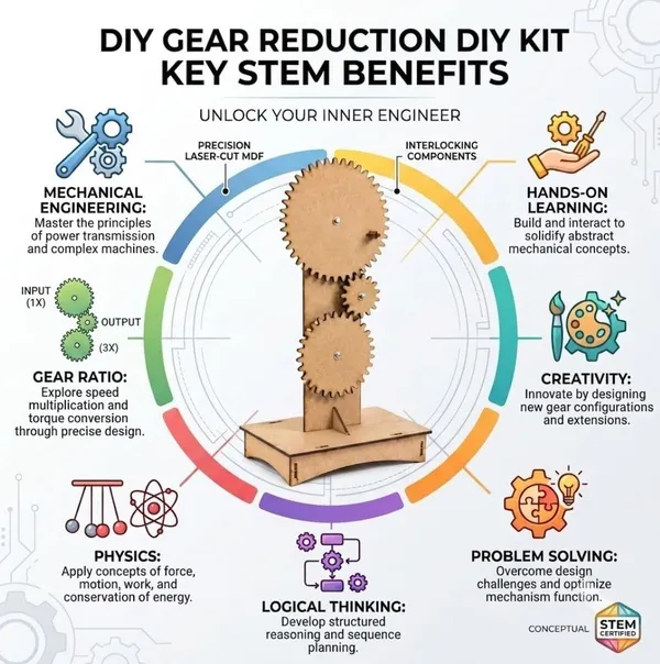 DIY_Wooden_Gear_Reduction_Mechanism_STEM_Learning_Kit_with_Hand_Crank_System|_Mechanical_Engineering_Physics_Working_Model_|_Science_Project_for_School_Exhibition,_Students_and_Kids