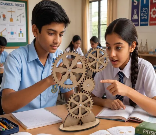 DIY_Wooden_Gear_Reduction_System_with_Rotating_Fan_Science_Project_Working_Model_STEM_Learning_Engineering_Educational_Physics_Hand_Crank_Mechanical_Kit_for_Students_School_Exhibition