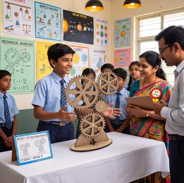 DIY_Wooden_Gear_Reduction_System_with_Rotating_Fan_Science_Project_Working_Model_STEM_Learning_Engineering_Educational_Physics_Hand_Crank_Mechanical_Kit_for_Students_School_Exhibition