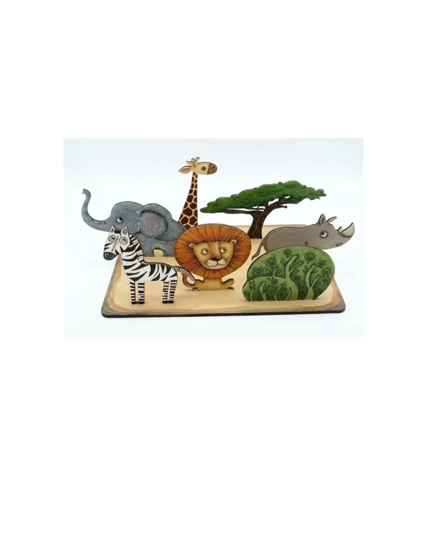 DIY_Wooden_Jungle_Animal_Painting_and_Coloring_Kit_for_School_Kids_Safari_Animal_Model_Set_Lion_Elephant_Giraffe_Zebra_Rhino_Educational_Assembly_Craft_Kit_School_Project_Gift