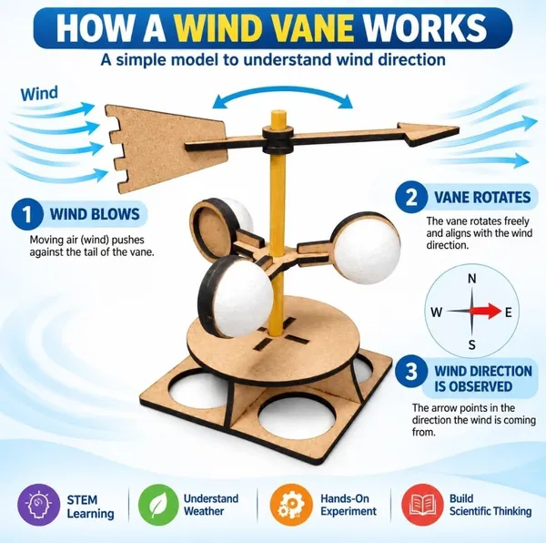 DIY_Wooden_Weather_Anemometer_Wind_Vane_Working_Model_for_Science_Exhibition_Project_STEM_Learning_Educational_Kit_for_School_Kids_Class_12_Students_with_Magnetic_Direction_Compass