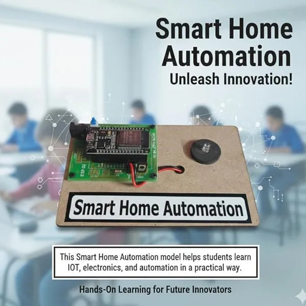 ESP32_Based_Preprogrammed_Voice_Control_Smart_Home_Automation_System_Electronic_Science_Project_Experiment_Working_Model_IOT_STEM_Kit_for_School_Kids_and_Engineering_Students