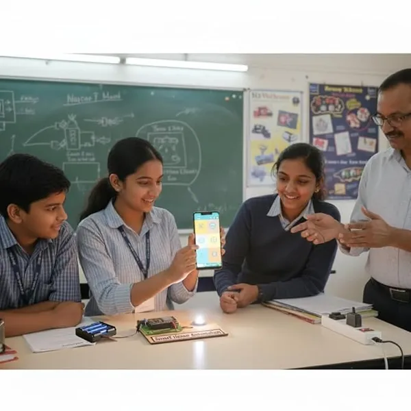 ESP32_Based_Preprogrammed_Voice_Control_Smart_Home_Automation_System_Electronic_Science_Project_Experiment_Working_Model_IOT_STEM_Kit_for_School_Kids_and_Engineering_Students