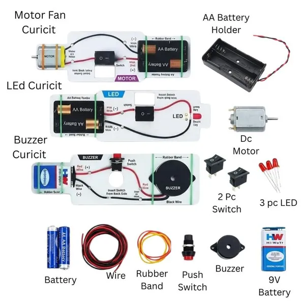 Educational_DIY_Electronics_Circuit_Kit_for_Kids_STEM_Science_Project_Set_LED_Motor_Buzzer_Traffic_Light_Series_Parallel_Experiments_School_Exhibition_Toy_Class_6–12