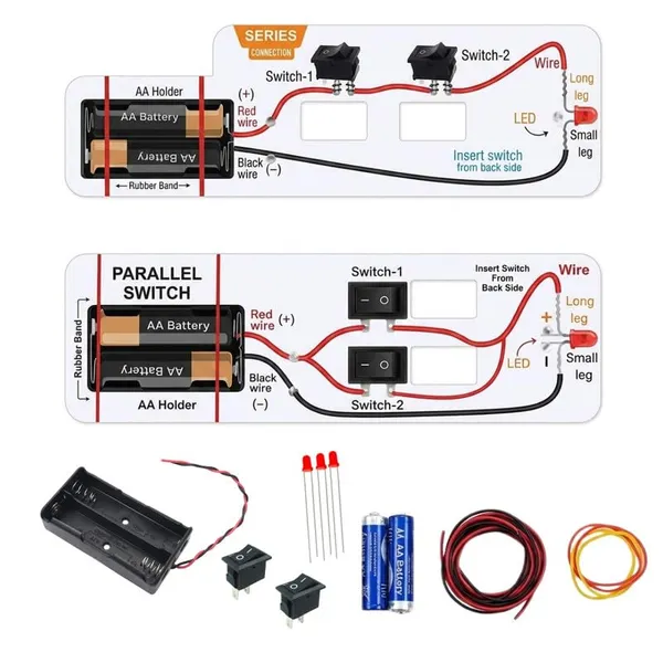 Educational_DIY_Electronics_Circuit_Kit_for_Kids_STEM_Science_Project_Set_Series_and_Parallel_Experiments_School_Exhibition_Toy_Class_6–12