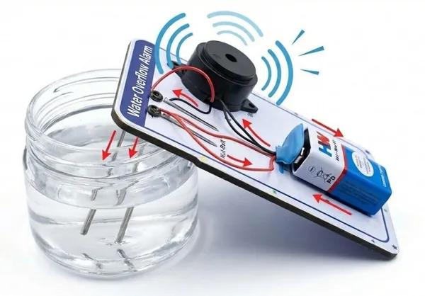 Electronics_Physics_Experiment_Water_Overflow_Alarm_Science_Project_Working_Model_STEM_Educational_DIY_Kit_for_School_Exhibition_Kids_and_Students_Class_6-12