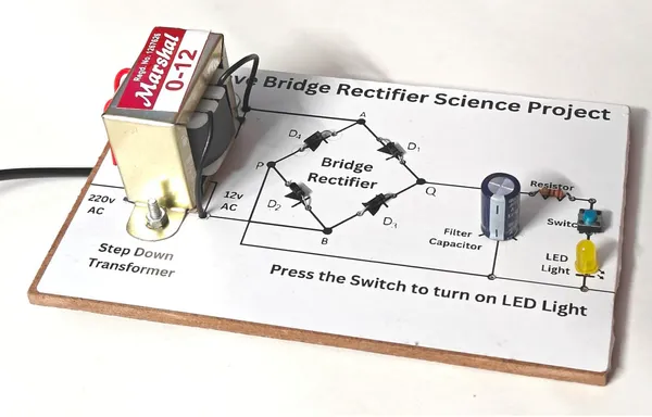 Full_Wave_Bridge_Rectifier_Investigatory_Science_Project_Working_Model_Experiment_Kit_for_Class_12_with_Filter_Capacitor_and_Diode.