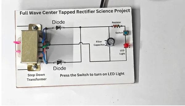 Full_Wave_Center_Tapped_Rectifier_Investigatory_Science_Project_Working_Model_Experiment_Kit_for_Class_12_Students_with_Filter_Capacitor_and_Diode.