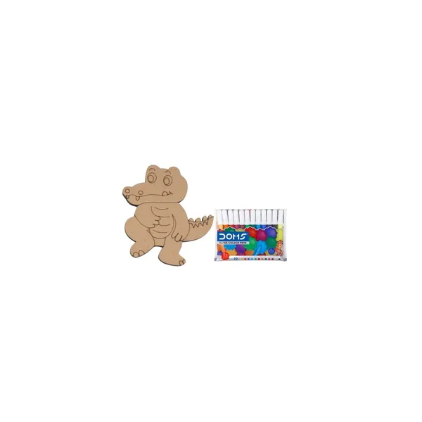 1_Pc_MDF_Wooden_Crocodile_Animals_Cutouts_for_Kids_Crafts_Pre-Marked_DIY_Painting_Kit_for_Art_Projects_Home_Décor_&_School_Activities_with_Sketch_Colour