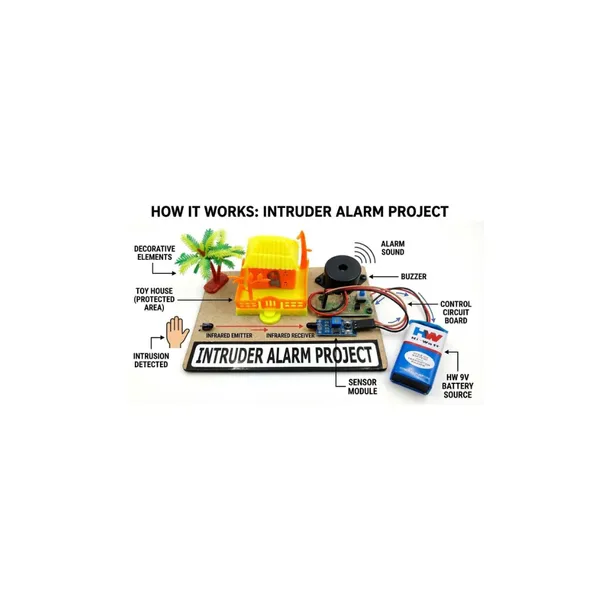 IR_Sensor_Based_Intruder_Alarm_Security_System_Physics_Working_Model_Experiment_Kit_STEM_Science_Education_Project_for_Class_9_to_12_School_Students_&_Kids
