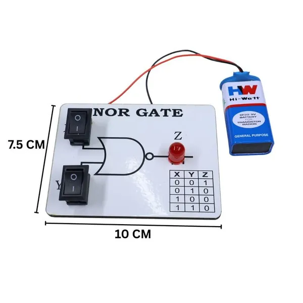 Logic_NOR_Gate_Experiment_Working_Model_for_School_Science_Project_Digital_Electronics_STEM_Learning_Kit_with_Truth_Table_Class_12_Students