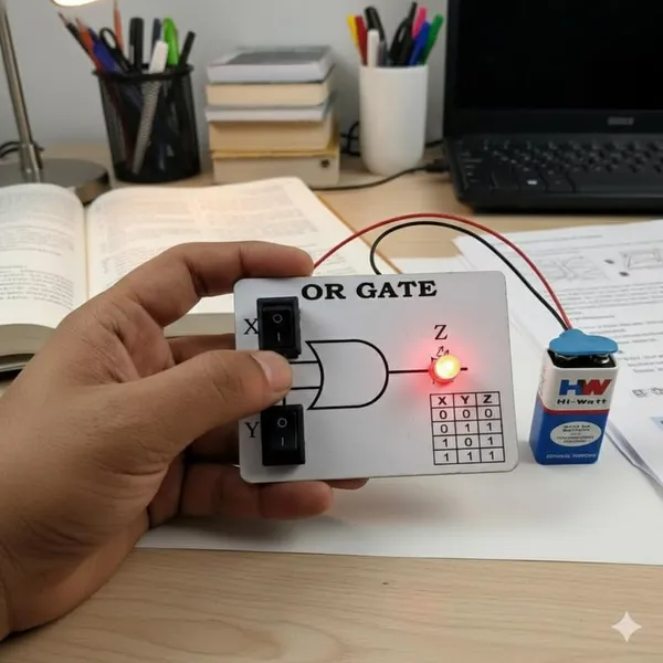 Logic_OR_Gate_School_Science_Project_Experiment_Working_Model_for_Digital_Electronics_with_Truth_Table_STEM_Learning_Kit_Class_12_Students