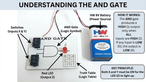 Logic_and_Gate_Experiment_Working_Model_for_School_Science_Project_Digital_Electronics_STEM_Learning_Kit_with_Truth_Table_Class_12_Students