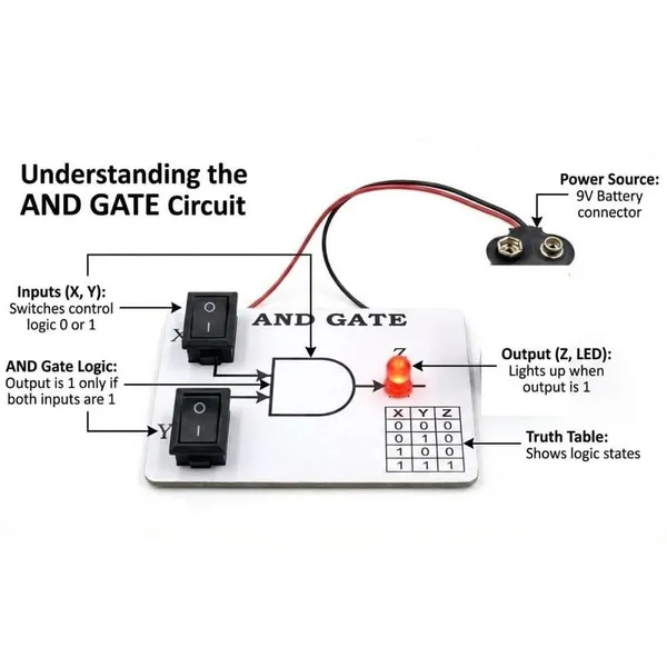 Logic_and_Gate_Experiment_Working_Model_for_School_Science_Project_Digital_Electronics_STEM_Learning_Kit_with_Truth_Table_Class_12_Students