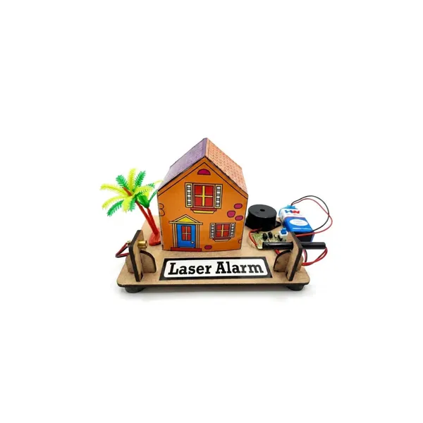 DIY_Laser_Security_Alarm_Physics_Experiment_Science_Project_Working_Model_Electronics_Learning_Intruder_Detection_System_Educational_STEM_Kit_Toy_for_School_Kids_and_Class_12_Students