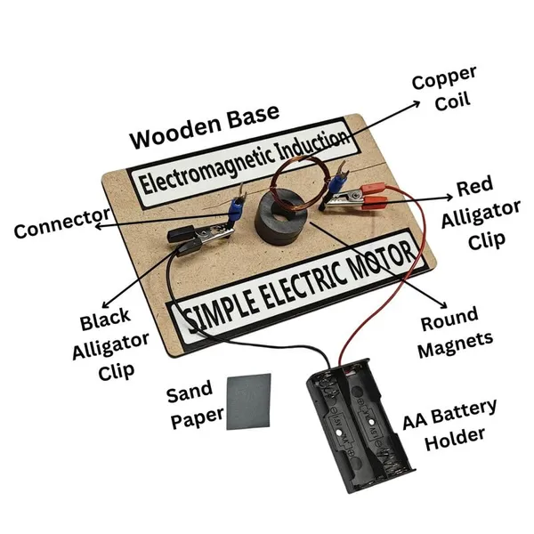 Readymade_Faraday’s_Law_of_Electromagnetic_Induction_Physics_Science_Project_Kit_Simple_Magnet_Electric_Motor_Experiment_Working_Model_for_Class_12_Students_and_School_Kids
