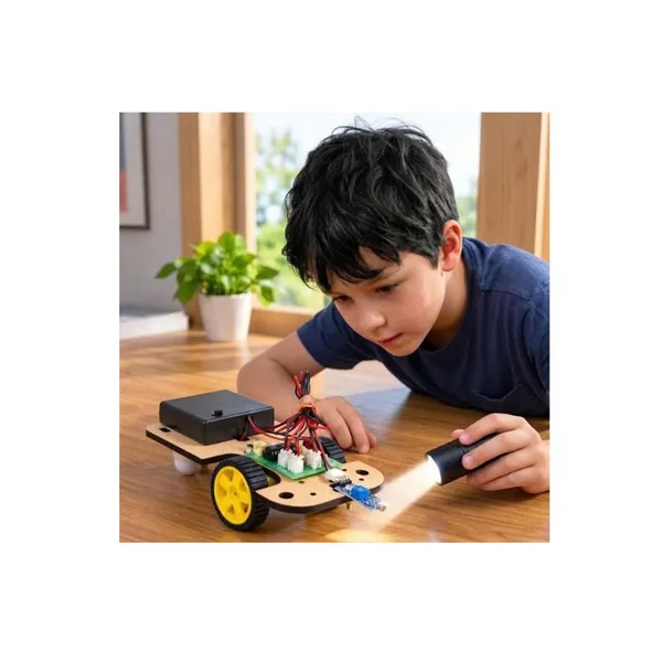 DIY_Light_Avoiding_Buddy_Robot_Car_LDR_Sensor_Robotics_Bot_Electronics_Science_Experiment_Working_Exhibition_Model_STEM_Learning_Educational_Project_Smart_Kit_for_School_Kids_and_Students