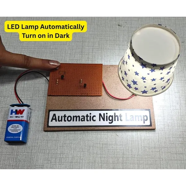 STEM_Physics_Science_Project_–_DIY_Kit_for_Automatic_Night_Lamp_ON_Off_Working_Model_Using_LDR_Sensor_and_Transistor_for_School_Kids_and_Class_12_Students