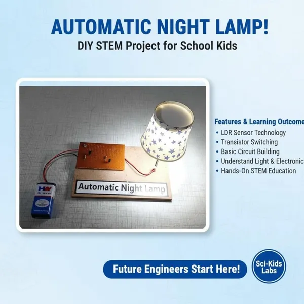STEM_Physics_Science_Project_–_DIY_Kit_for_Automatic_Night_Lamp_ON_Off_Working_Model_Using_LDR_Sensor_and_Transistor_for_School_Kids_and_Class_12_Students