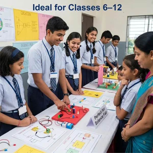 School_Kids_DIY_Charging_and_Discharging_of_Capacitor_Circuit_Science_Project_for_Class_12_STEM_Educational_Learning_Electronics_Kit