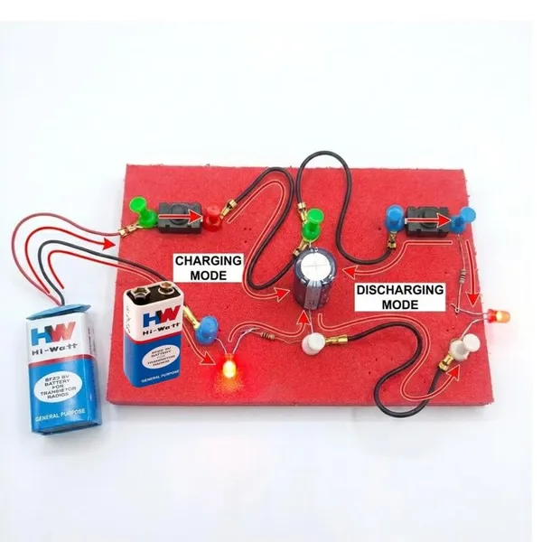 School_Kids_DIY_Charging_and_Discharging_of_Capacitor_Circuit_Science_Project_for_Class_12_STEM_Educational_Learning_Electronics_Kit