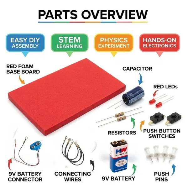 School_Kids_DIY_Charging_and_Discharging_of_Capacitor_Circuit_Science_Project_for_Class_12_STEM_Educational_Learning_Electronics_Kit