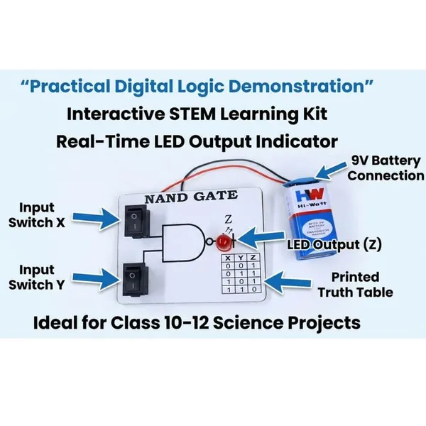 School_Science_Project_Working_Model_Logic_NAND_Gate_Experiment_for_Digital_Electronics_STEM_Learning_Kit_with_Truth_Table_for_Class_12_Students