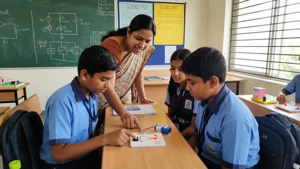 School_Science_Project_Working_Model_Logic_NOT_Gate_Experiment_for_Digital_Electronics_STEM_Learning_Kit_with_Truth_Table_for_Class_12_Students