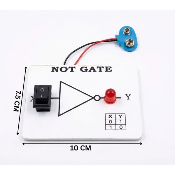 School_Science_Project_Working_Model_Logic_NOT_Gate_Experiment_for_Digital_Electronics_STEM_Learning_Kit_with_Truth_Table_for_Class_12_Students