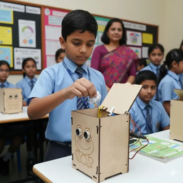 Science_Fair_Smart_Dustbin_Project_Working_Model_Kit_Using_Ultrasonic_Sensor_for_School_Kids_and_Students_Exhibitions_Experiment_STEM_Learning_and_Education