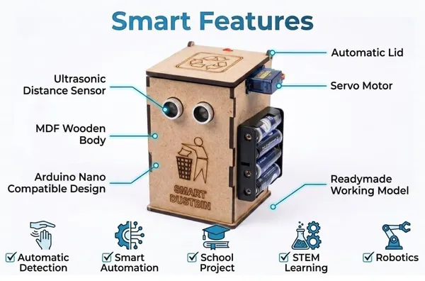 Smart_Dustbin_Working_Model_Kit_Science_Fair_Project_Using_Ultrasonic_Sensor_for_School_Exhibition_STEM_Learning_and_Educational_Experiment_Activity_for_Kids_and_Students
