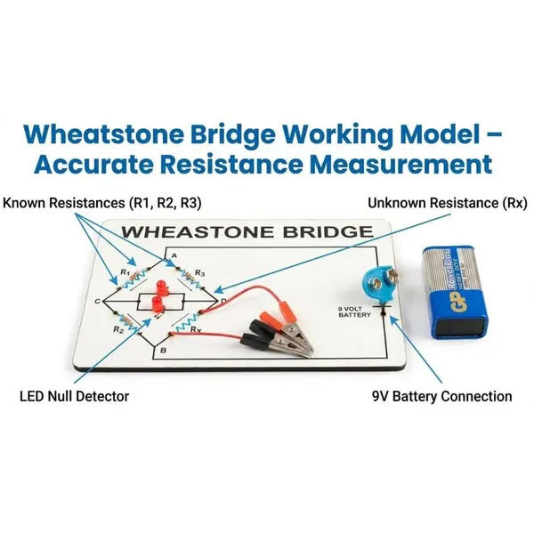 Wheatstone_Bridge_Working_Model_Class_12_Physics_Science_Project_for_Practical_Electronics_Experiment,_STEM_Learning_Kit