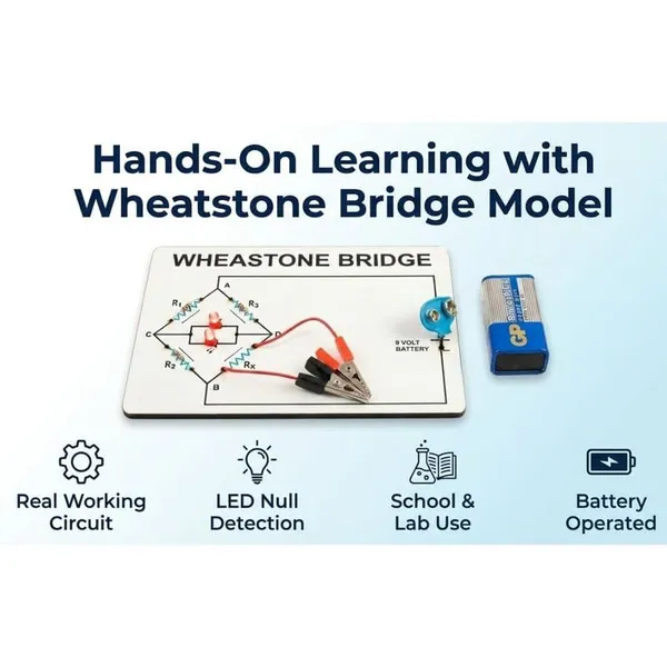Wheatstone_Bridge_Working_Model_Class_12_Physics_Science_Project_for_Practical_Electronics_Experiment,_STEM_Learning_Kit