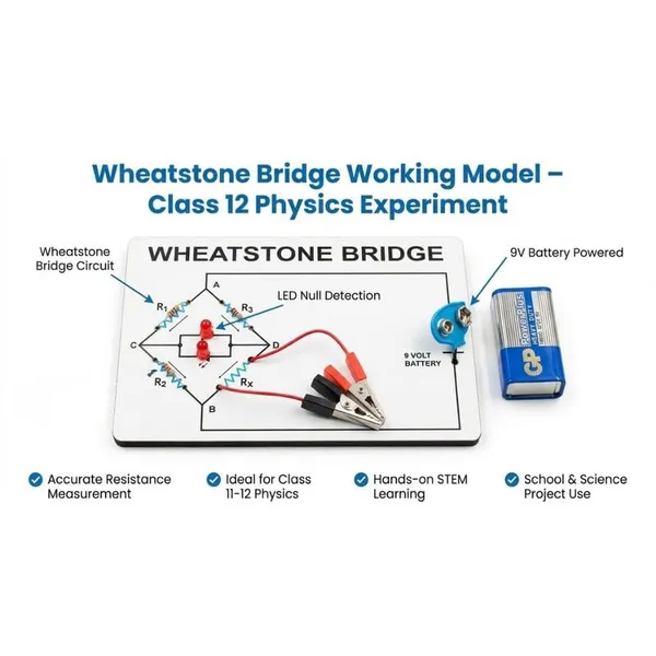 Wheatstone_Bridge_Working_Model_Class_12_Physics_Science_Project_for_Practical_Electronics_Experiment,_STEM_Learning_Kit