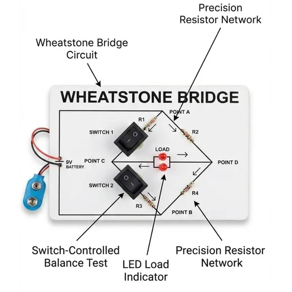 Wheatstone_Bridge_Working_Model_for_Class_12_Physics_Science_Project_STEM_Learning_Kit,_Practical_Electronics_Experiment