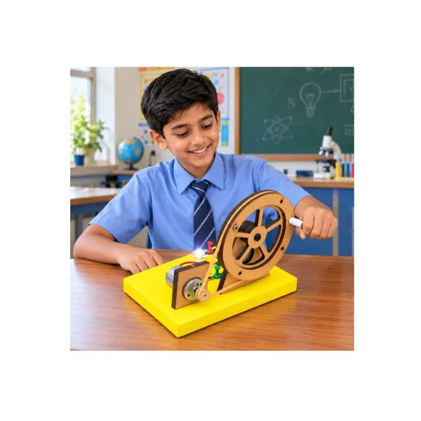 DIY_DC_Electric_Generator_Physics_Science_Project_Working_Model_Educational_Experiment_Toy_Kit_for_School_Kids_and_Students_for_Science_Fair_Exhibition_and_STEM_Learning
