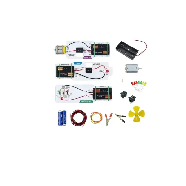 STEM_Learning_DIY_Electronics_Circuit_Kit_for_Kids_Educational_Science_Project_Set_LED_Motor_Traffic_Light_Experiments_School_Exhibition_Toy_Class_6–12