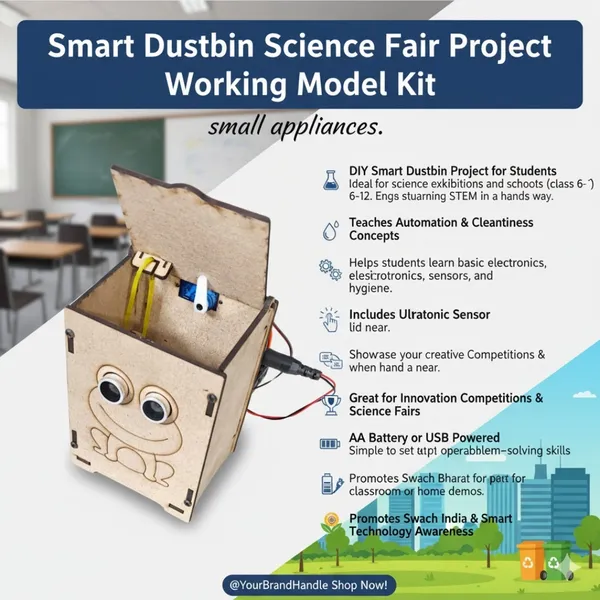 Science_Fair_Smart_Dustbin_Project_Working_Model_Kit_Using_Ultrasonic_Sensor_for_School_Kids_and_Students_Exhibitions_Experiment_STEM_Learning_and_Education