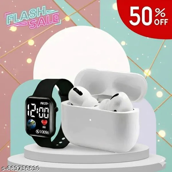 Tws_Earbuds_Pro_With_Case_True_Wireless_Bluetooth_Earphones_With_3_Hours_Of_Playtime_With_Stylish_Watch_Free_Compatible_For_All_Smartphones_White_Bluetooth_Earbuds_Bluetooth_Headphones_Bluetooth_Earphones_Wireless_Headphones_Wireless_Earphones_Best_Quality_Hd_Mic_Tws_Cover_Earpod
