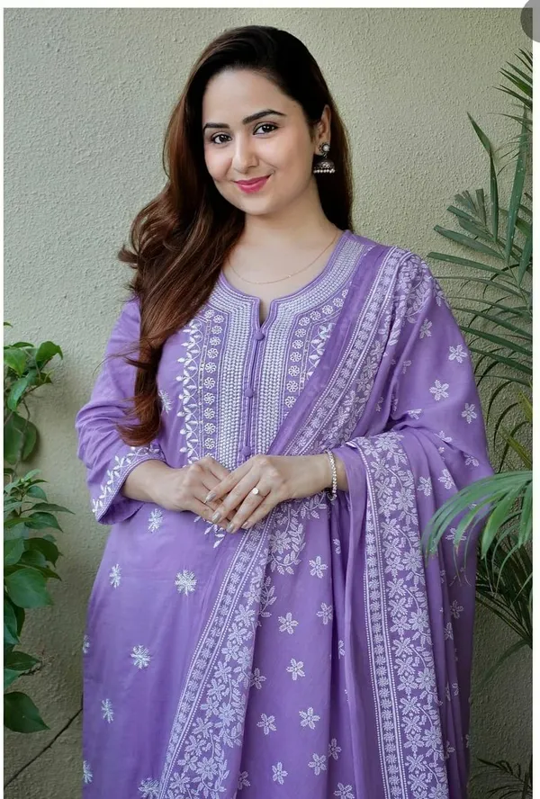 Purple_Rayon_Embroidered_Kurta_With_Pant_Dupatta_Set_For_Women