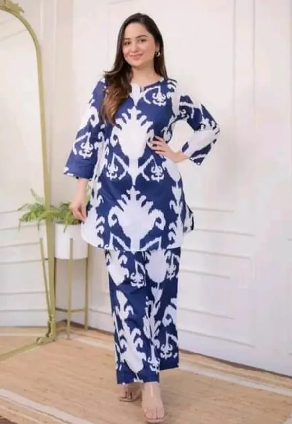 Blue_Cotton_Printed_Co_Ord_Set_For_Women