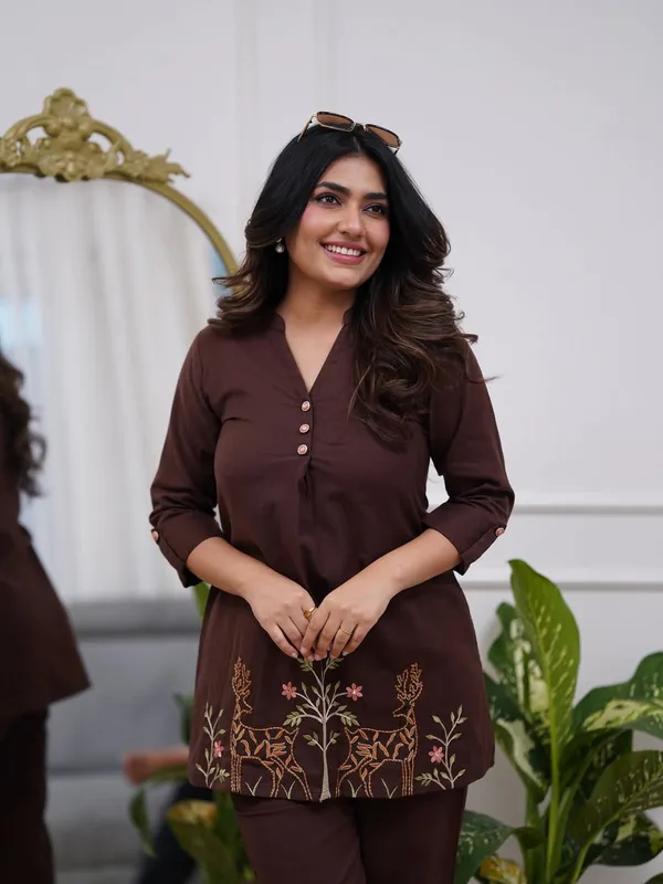 Maroon_Rayon_Premium_And_Elegant_Co_Ord_Set_For_Women