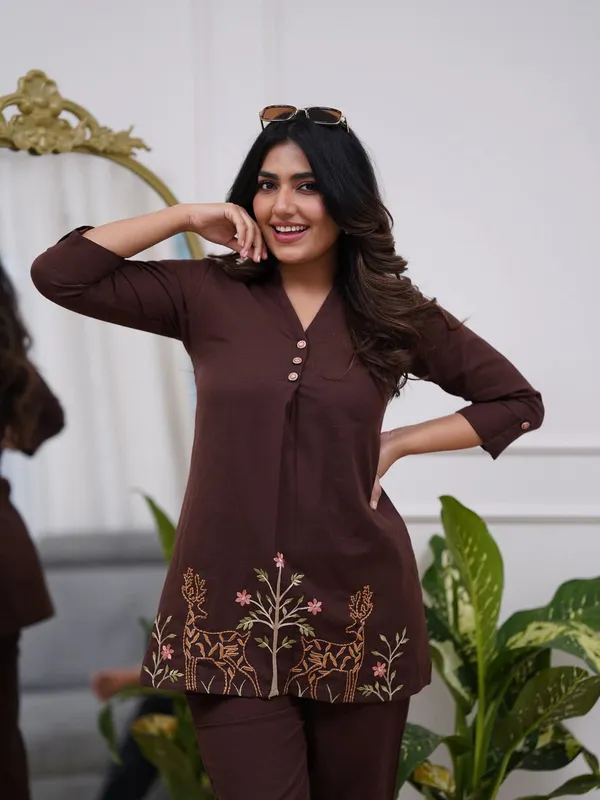 Maroon_Rayon_Premium_And_Elegant_Co_Ord_Set_For_Women