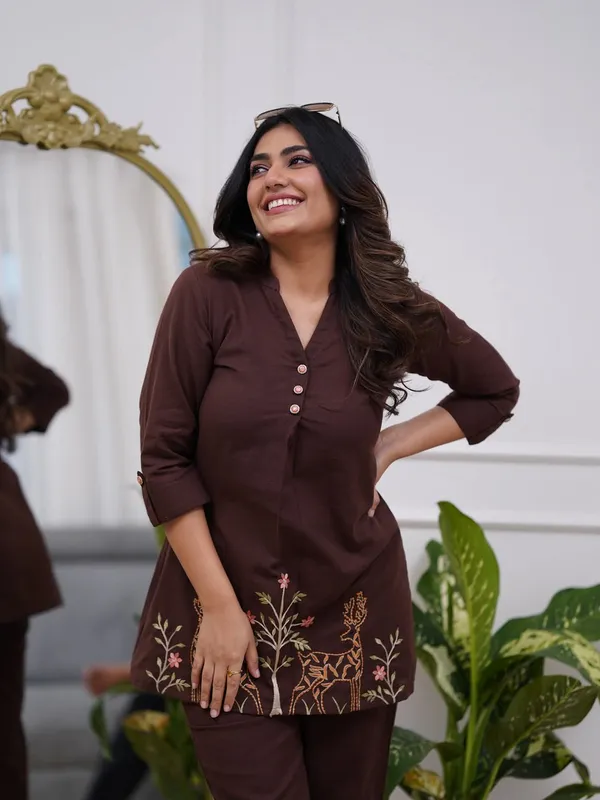 Maroon_Rayon_Premium_And_Elegant_Co_Ord_Set_For_Women