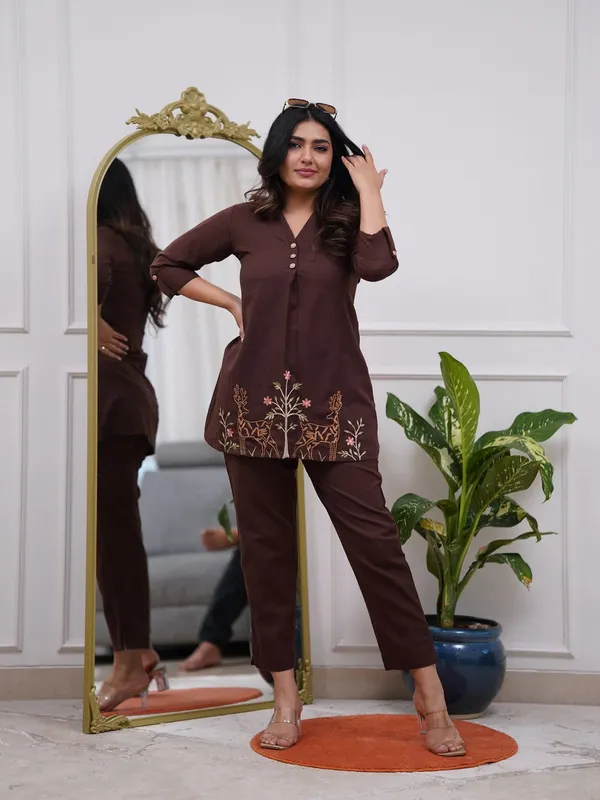 Maroon_Rayon_Premium_And_Elegant_Co_Ord_Set_For_Women