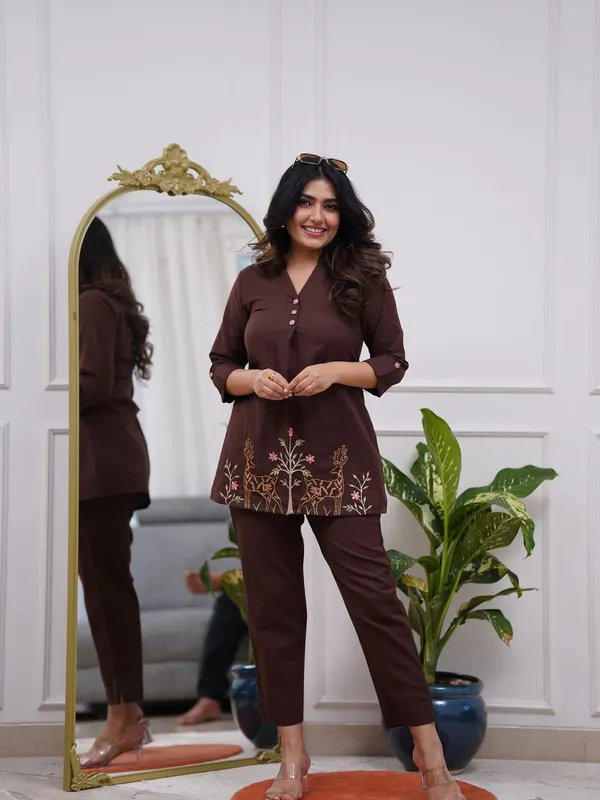 Maroon_Rayon_Premium_And_Elegant_Co_Ord_Set_For_Women